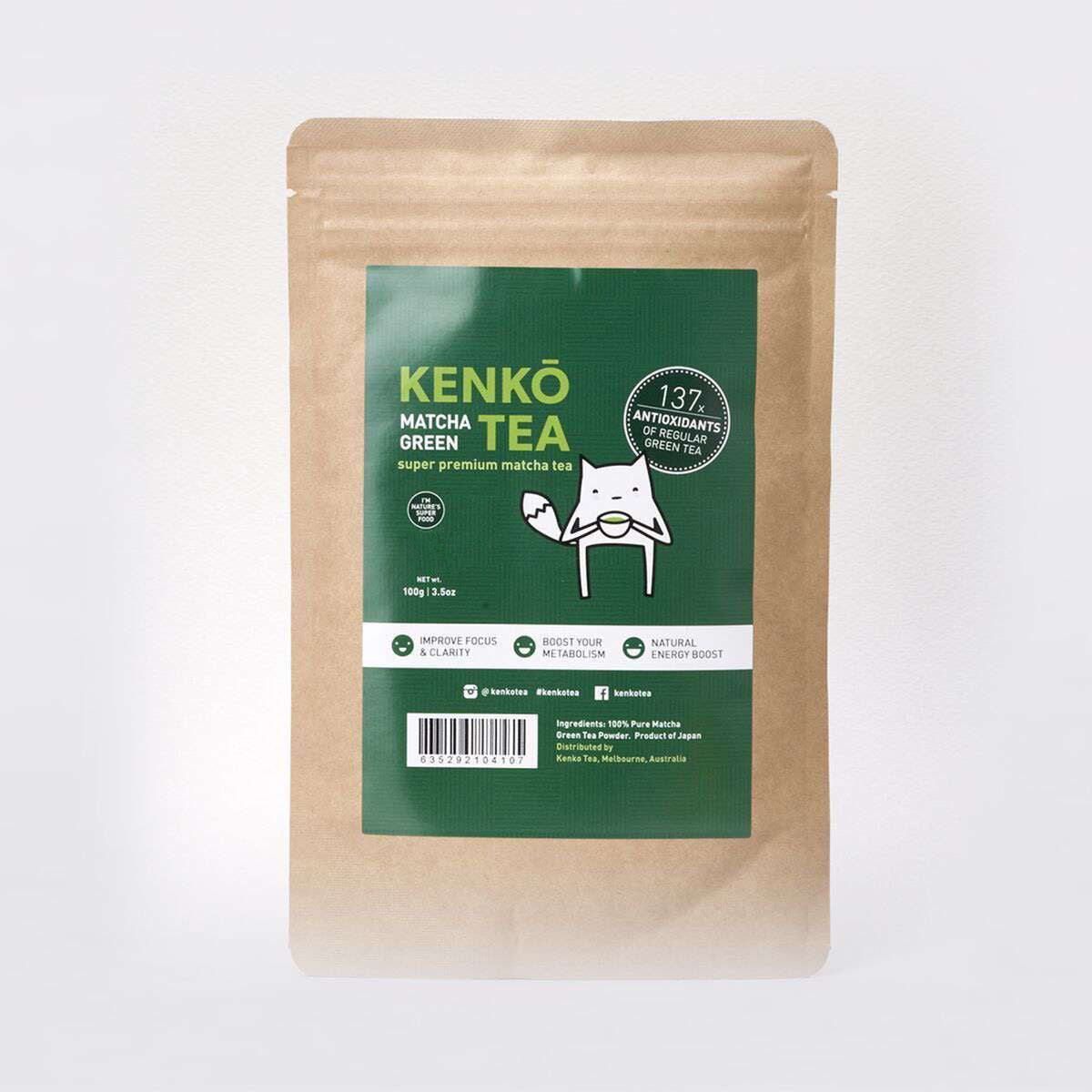 Ceremonial Grade Matcha Powder - 100g Bag