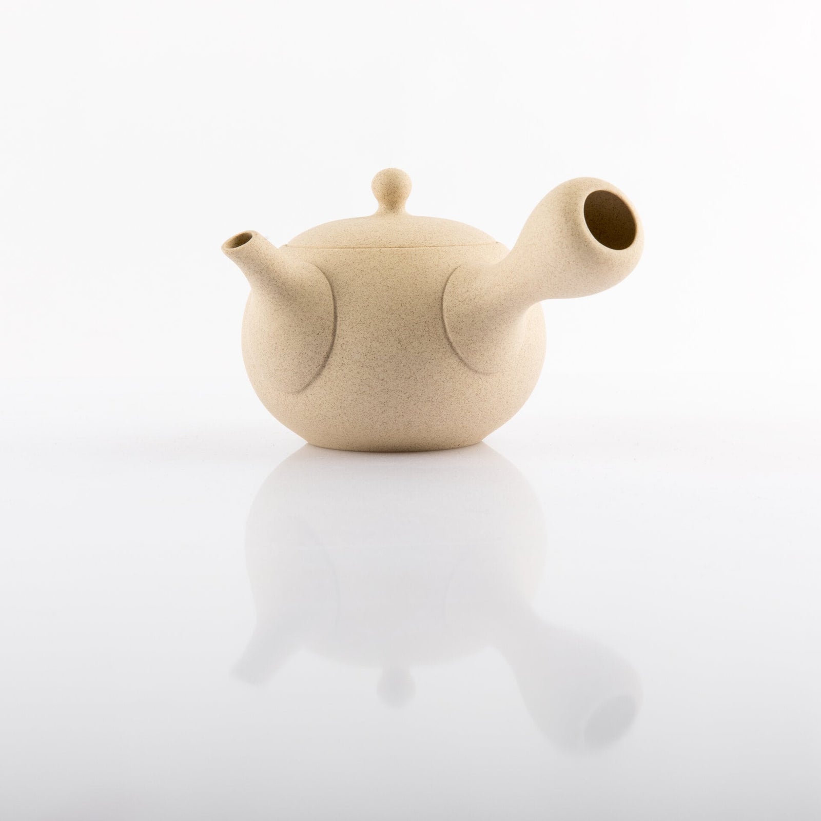 Jinsui Kiln M383: Komaru - Tokoname Kyusu Tea Pot (180 cc, White, Yamaki Ikai)