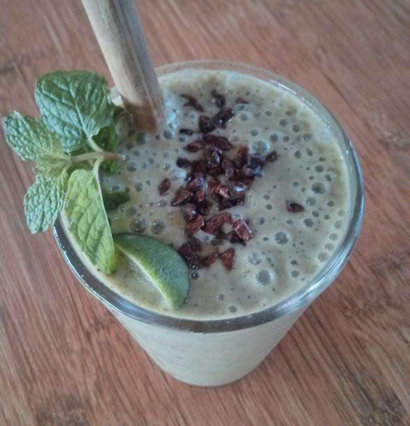 Organic matcha and cacao Smoothie